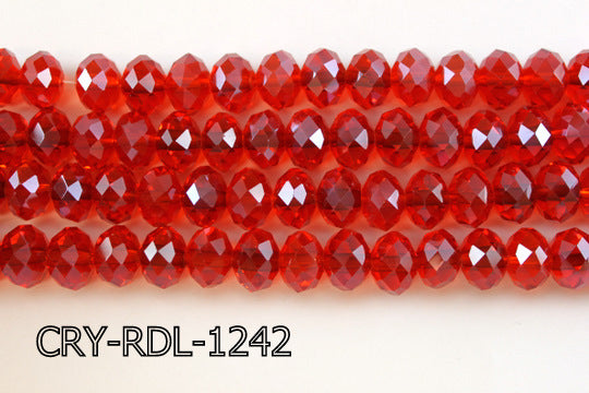 Angelic Crystal Faceted Rondel 12mm 10'' CRY-RDL-1242