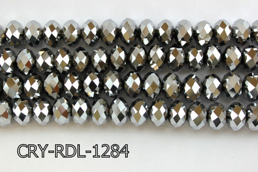 Angelic Crystal Faceted Rondel 12mm 10'' CRY-RDL-1284