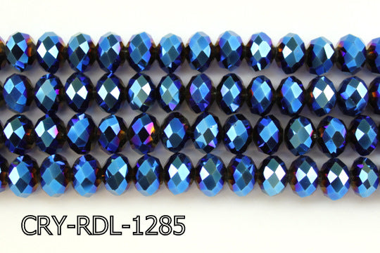Angelic Crystal Faceted Rondel 12mm 10'' CRY-RDL-1285