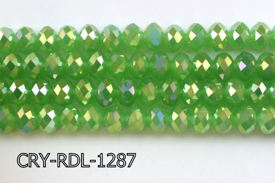 Angelic Crystal Faceted Rondel 12mm 10'' CRY-RDL-1287