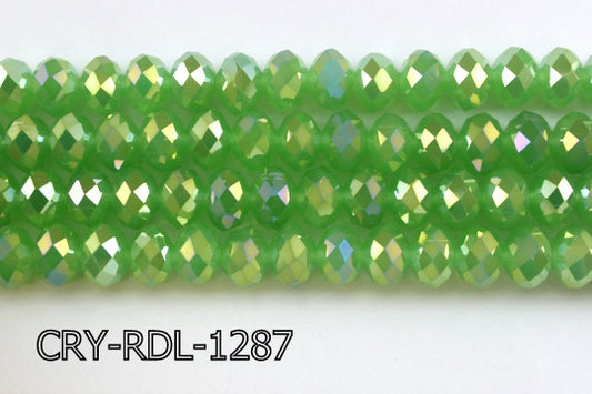 Angelic Crystal Faceted Rondel 12mm 10'' CRY-RDL-1287