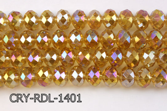 Angelic Crystal Faceted Rondel 14mm  CRY-RDL-1401