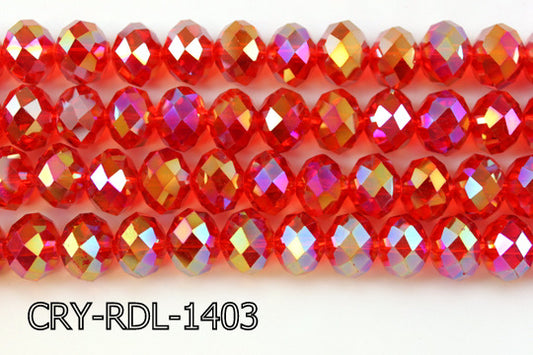 Angelic Crystal Faceted Rondel 14mm CRY-RDL-1403