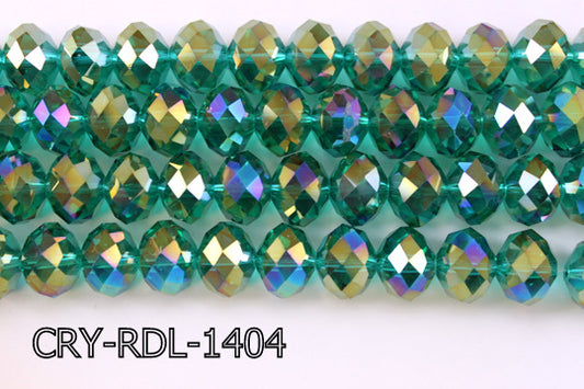 Angelic Crystal Faceted Rondel 14mm  CRY-RDL-1404