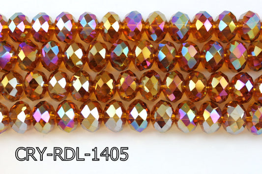 Angelic Crystal Faceted Rondel 14mm CRY-RDL-1405