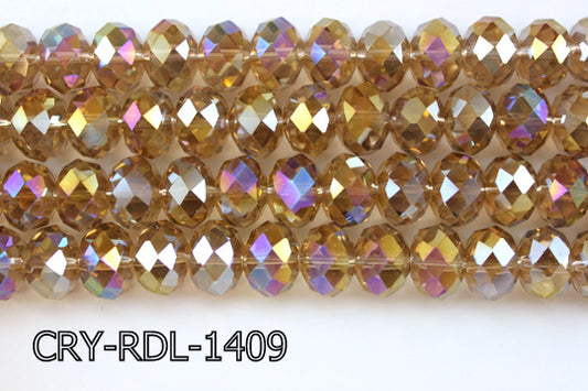 Angelic Crystal Faceted Rondel 14mm  CRY-RDL-1409