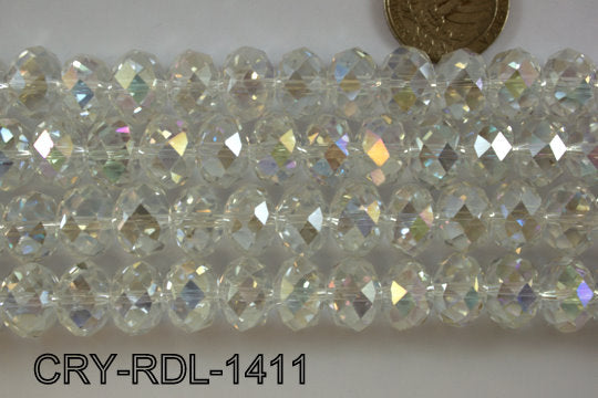 Angelic Crystal Faceted Rondel 14mm  CRY-RDL-1411