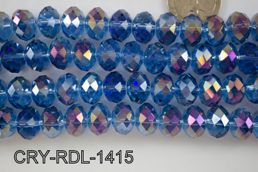 Angelic Crystal Faceted Rondel 14mm CRY-RDL-1415