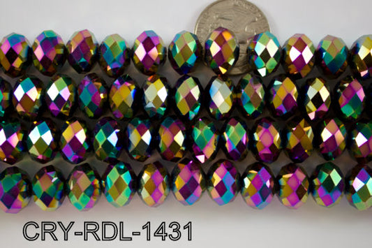 Angelic Crystal Faceted Rondel 14mm  CRY-RDL-1431