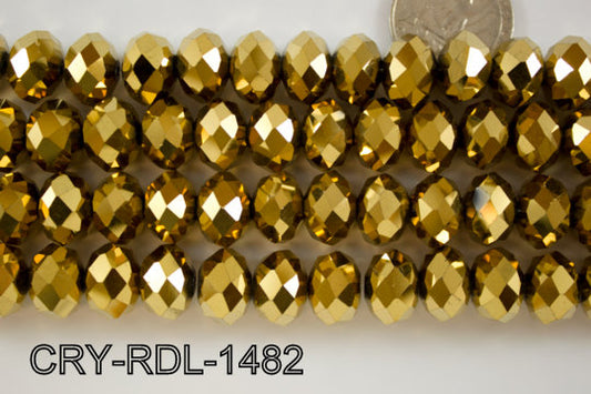 Angelic Crystal Faceted Rondel 14mm CRY-RDL-1482