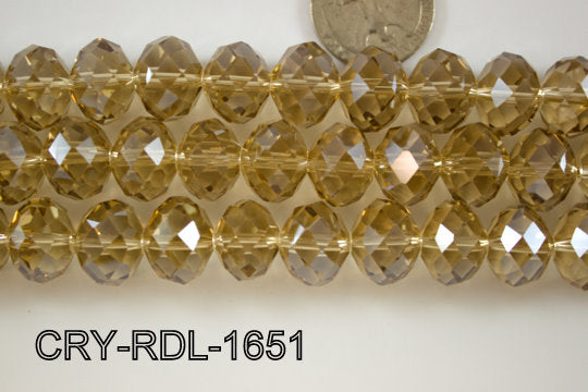 Angelic Crystal Faceted Rondel 16mm 14'' CRY-RDL-1651