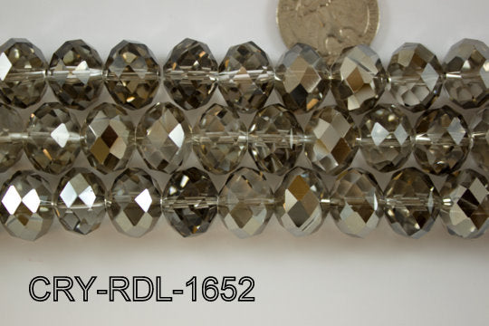Angelic Crystal Faceted Rondel 16mm 14'' CRY-RDL-1652
