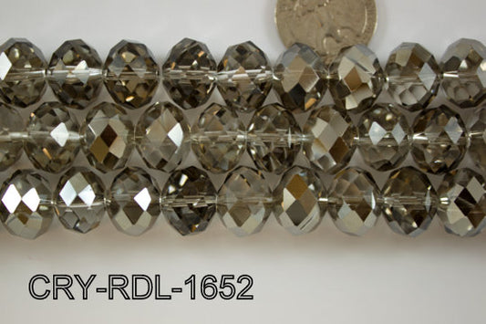 Angelic Crystal Faceted Rondel 16mm 14'' CRY-RDL-1652