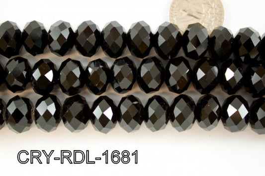 Angelic Crystal Faceted Rondel 16mm 14'' CRY-RDL-1681