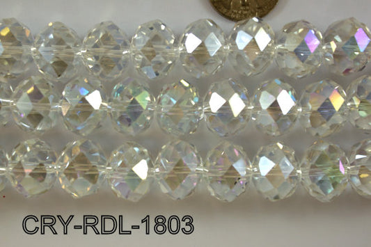 Angelic Crystal Faceted Rondel 18mm CRY-RDL-1803