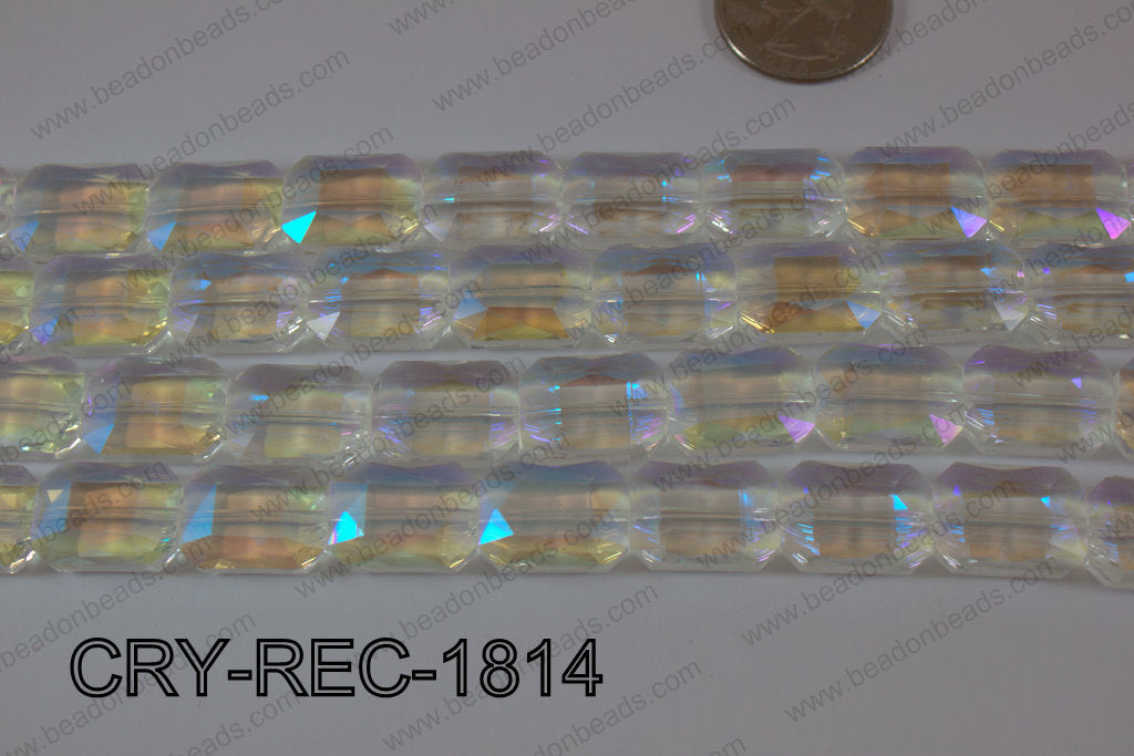 Angelic Crystal Rectangle Faceted 13x18mm CRY-REC-1814