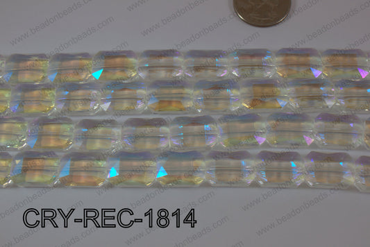 Angelic Crystal Rectangle Faceted 13x18mm CRY-REC-1814