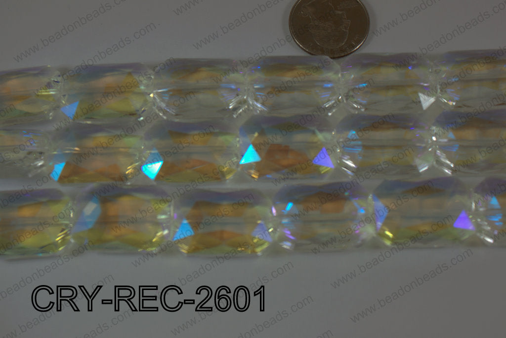 Angelic Crystal Rectangle Faceted 18x26mm CRY-REC-2601