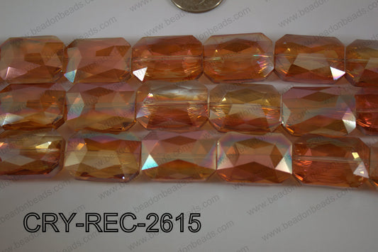Angelic Crystal Rectangle Faceted 18x26mm CRY-REC-2615