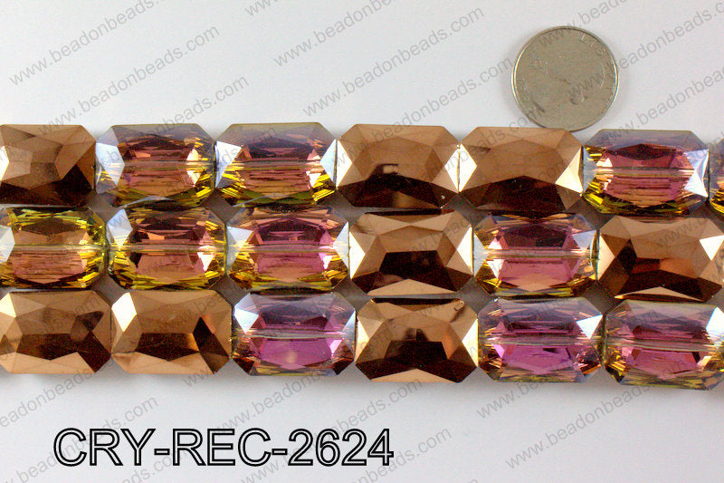 ANGELIC CRYSTAL RECTANGLE FACETED 18x26MM CRY-REC-2624