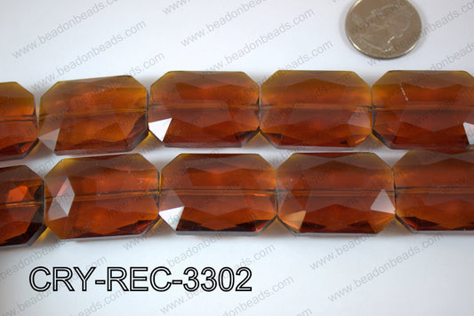 Angelic Crystal Rectangle Faceted 24x33mm CRY-REC-3302