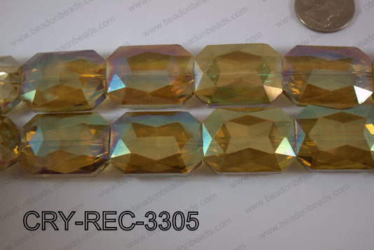 Angelic Crystal Rectangle Faceted 24x33mm CRY-REC-3305