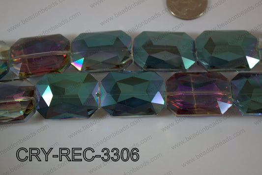 Angelic Crystal Rectangle Faceted 24x33mm CRY-REC-3306