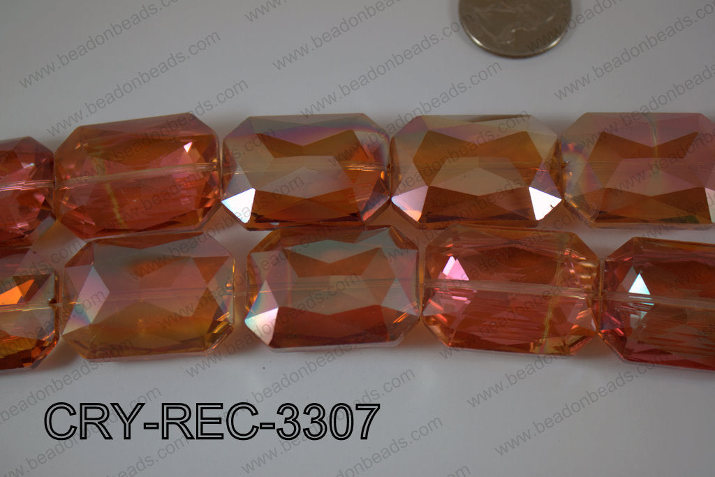 Angelic Crystal Rectangle Faceted 24x33mm CRY-REC-3307