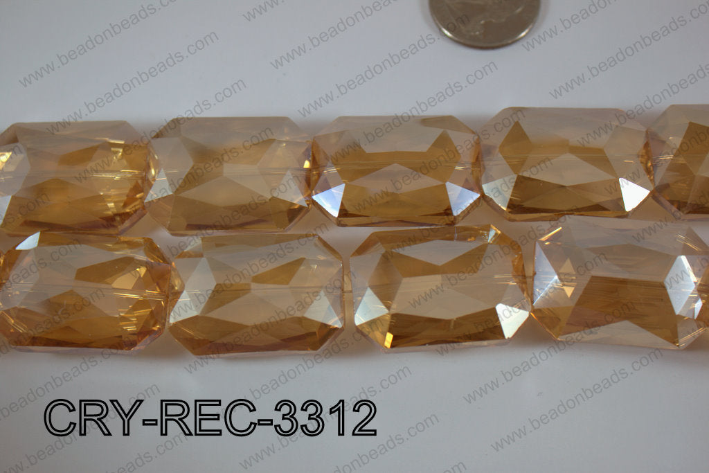 Angelic Crystal Rectangle Faceted 24x33mm CRY-REC-3312