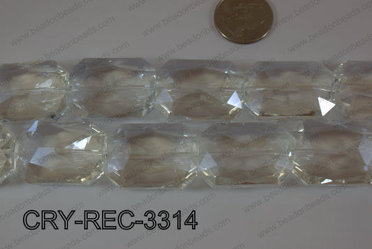 Angelic Crystal Rectangle Faceted 24x33mm CRY-REC-3314