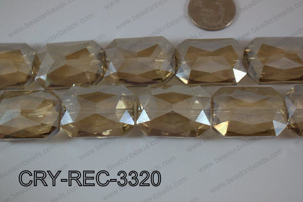Angelic Crystal Rectangle Faceted 24x33mm CRY-REC-3320