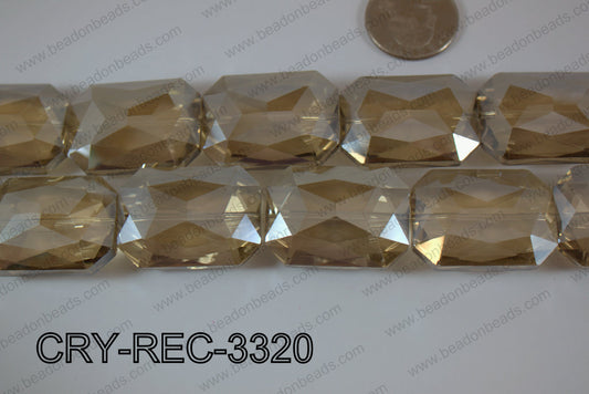 Angelic Crystal Rectangle Faceted 24x33mm CRY-REC-3320