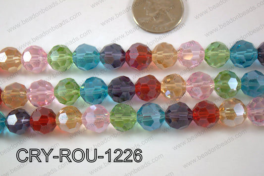 Angelic Crystal Round Faceted 32cut 12mm CRY-ROU-1226