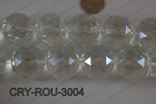 Angelic Crystal Round Faceted 30mm CRY-ROU-3004
