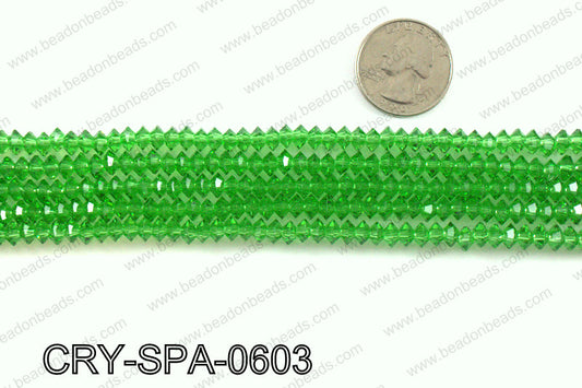 Flat bicone spacers 3x6mm CRY-SPA-0603