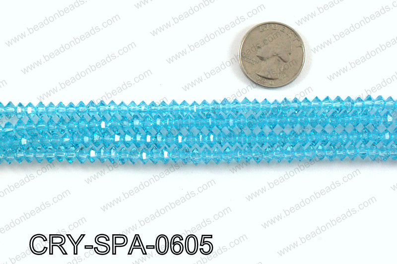 Flat bicone spacers 3x6mm CRY-SPA-0605
