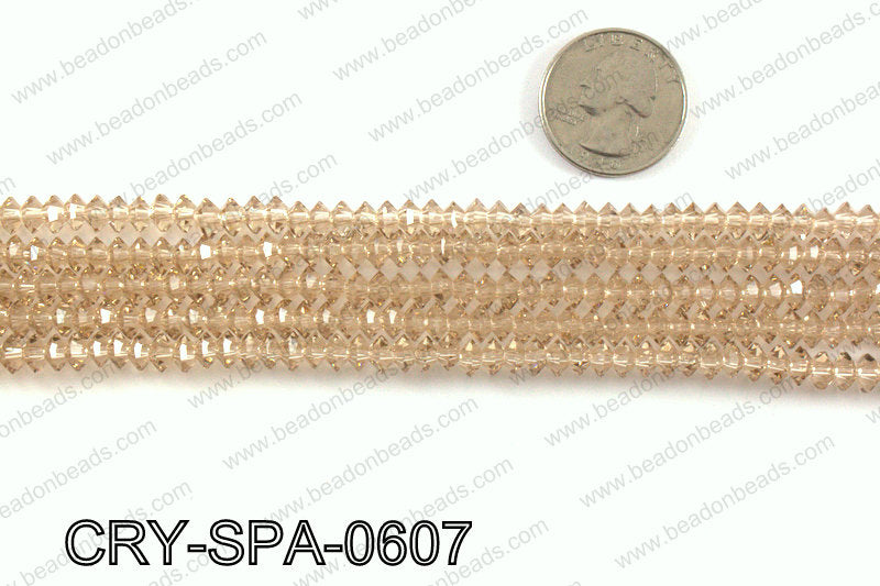 Flat bicone spacers 3x6mm CRY-SPA-0607