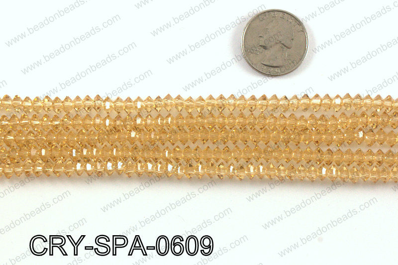 Flat bicone spacers 3x6mm CRY-SPA-0609