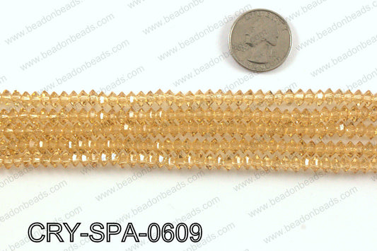Flat bicone spacers 3x6mm CRY-SPA-0609