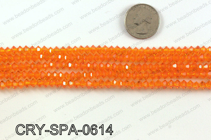 Flat bicone spacers 3x6mm CRY-SPA-0614