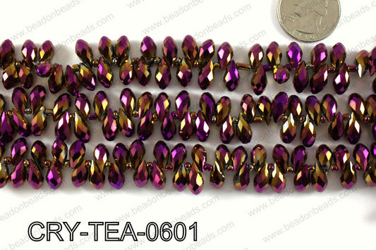 Top drilled teardrop crystals 6x12mm CRY-TEA-0601