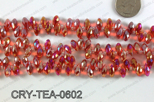 Top drilled teardrop crystals 6x12mm CRY-TEA-0602