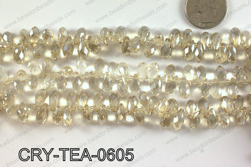 Top drilled teardrop crystals 6x12mm CRY-TEA-0605
