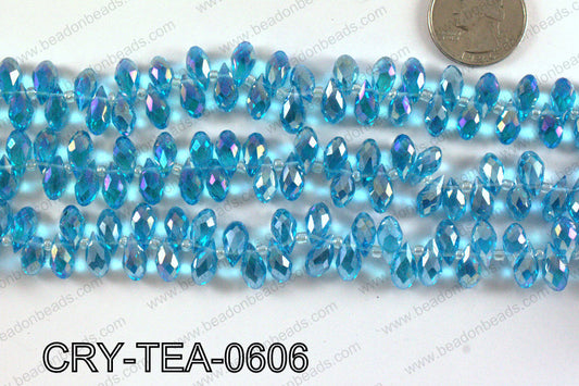 Top drilled teardrop crystals 6x12mm CRY-TEA-0606