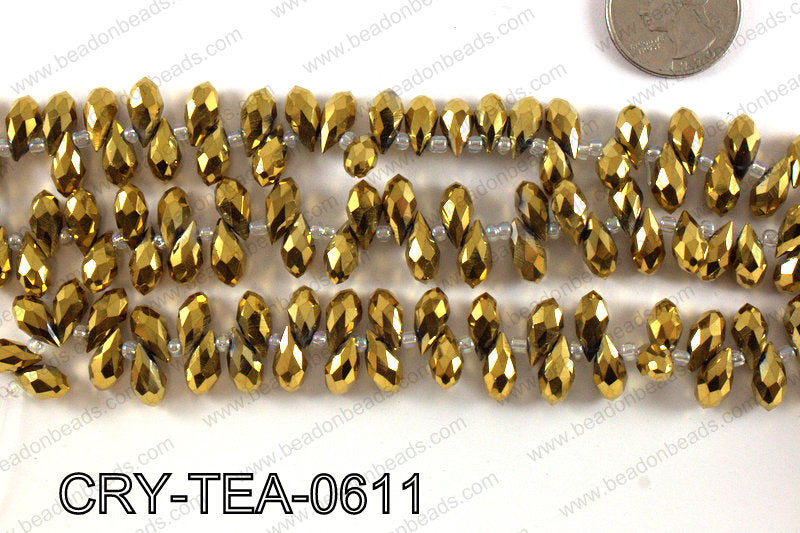 Top drilled teardrop crystals 6x12mm CRY-TEA-0611