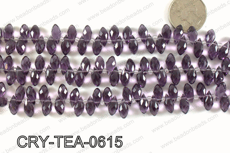 Top drilled teardrop crystals 6x12mm CRY-TEA-0615