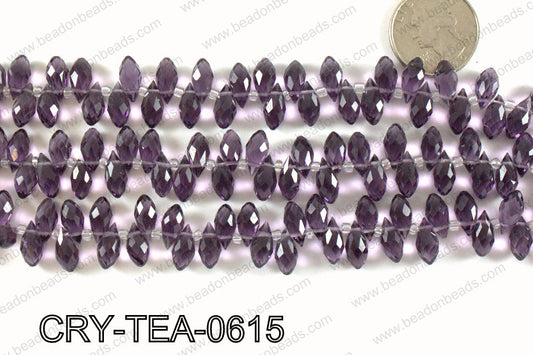 Top drilled teardrop crystals 6x12mm CRY-TEA-0615