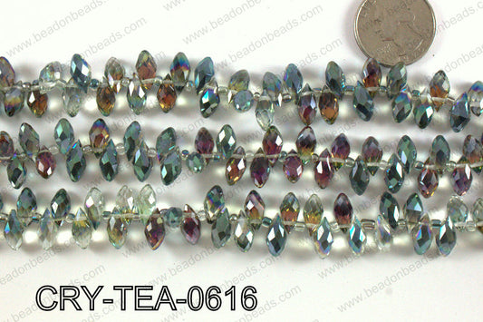 Top drilled teardrop crystals 6x12mm CRY-TEA-0616