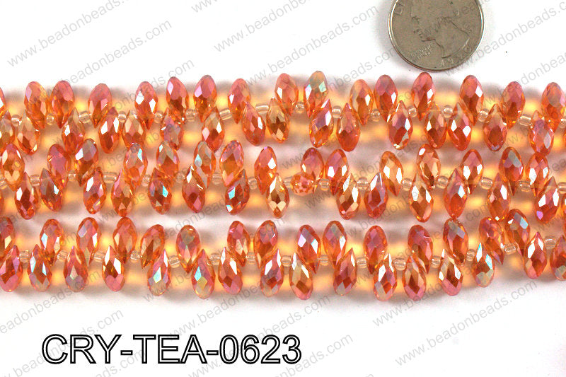Top drilled teardrop crystals 6x12mm CRY-TEA-0623