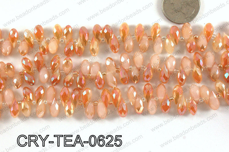 Top drilled teardrop crystals 6x12mm CRY-TEA-0625